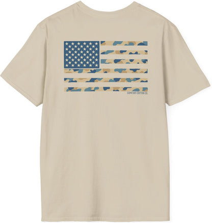 Camo Valor Premium Tee-Comfort Cotton