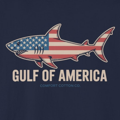 Shark Spangled Premium Tee-Comfort Cotton