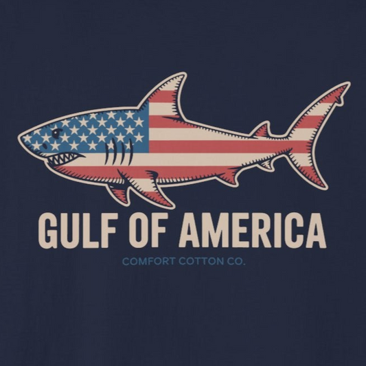 Shark Spangled Premium Tee-Comfort Cotton