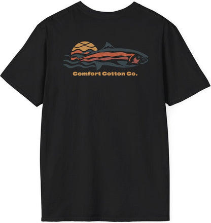 Sunset Swimmer Premium Tee-Comfort Cotton
