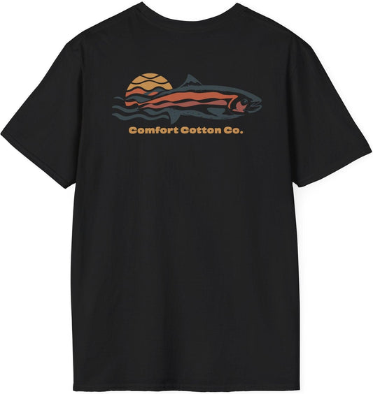 Sunset Swimmer Premium Tee-Comfort Cotton