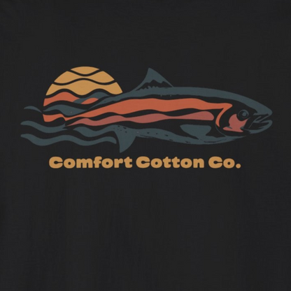 Sunset Swimmer Premium Tee-Comfort Cotton