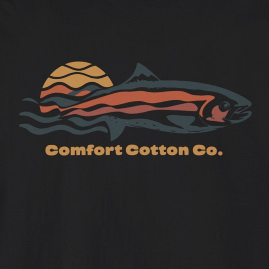Sunset Swimmer Premium Tee-Comfort Cotton
