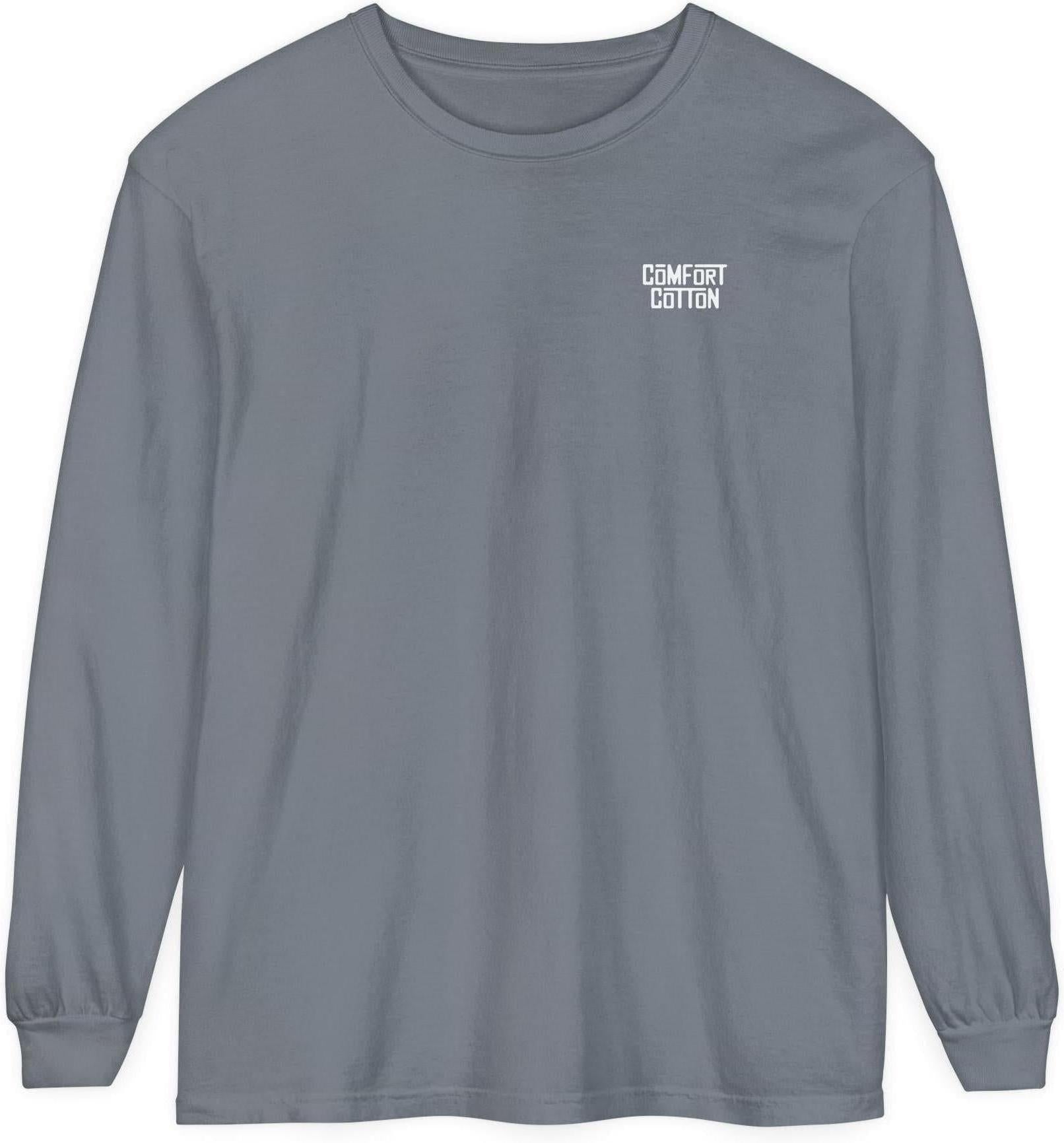 Woodland Stag Long Sleeve Tee-Comfort Cotton